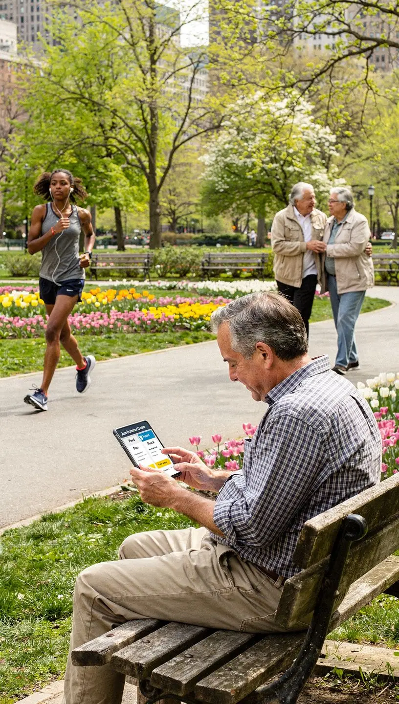 График, показывающий тенденции автострахования в США за последние несколько лет.